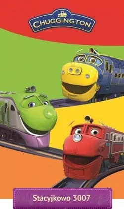 Stacyjkowo mały ręcznik z pociągami 30x50 cm, wielokolorowy