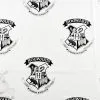 Czarno-białe prześcieradło Harry Potter Hogwart 155x235