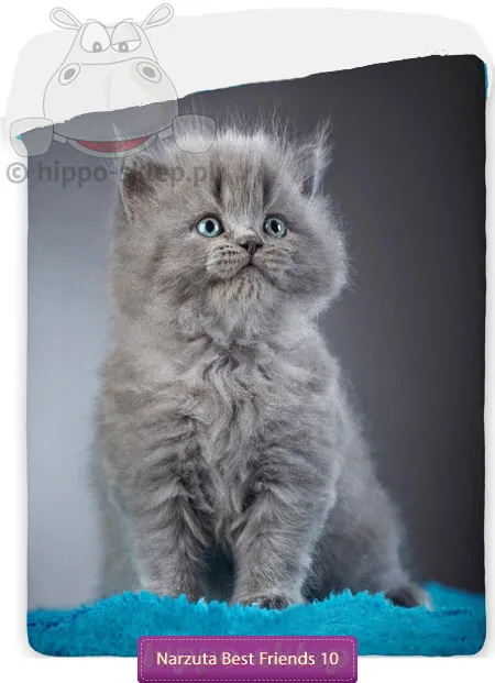 Narzuta z kotkiem 140x195 szara