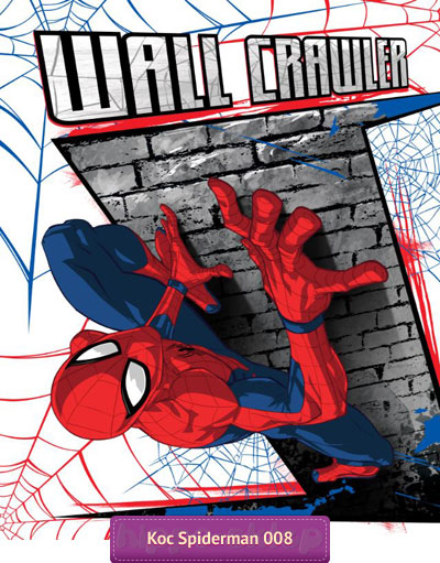 Marvel Spider-man koc polarowy 120x150 cm biało-szary
