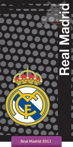 Ręcznik sportowy Realu Madryt 75x150 czarny