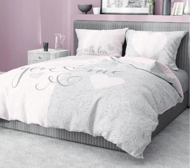 Pościel You and Me w serduszka 200x220 + 2x 70x80