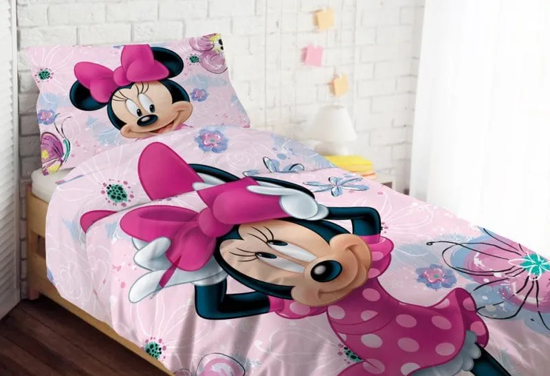 Komplet pościeli z Myszką Minnie dla dziewczynki  120x160, 140x180