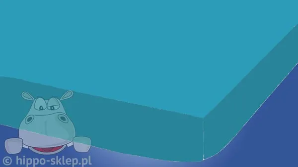 Gładkie prześcieradło bawełniane 140x200 turkusowe