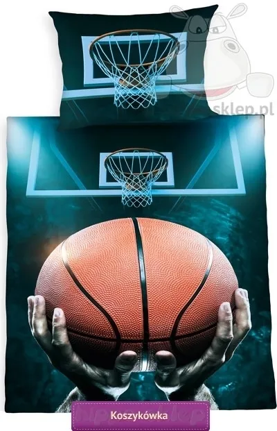 Pościel z piłką do kosza dla koszykarza 135x200+70x80 cm 19BS068