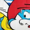 Narzuta Papa Smerf i Smerfy niebieska - nadruk i pikowanie