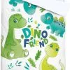 Narzuta w dinozaury świecąca w ciemności 140x195, szaro-zielona