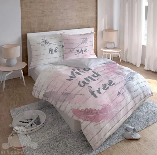 Pastelowa pościel Ona i On dla dwojga 200x200 dziki i wolny