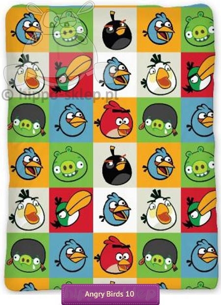 Kolorowa narzuta Angry Birds 140x195