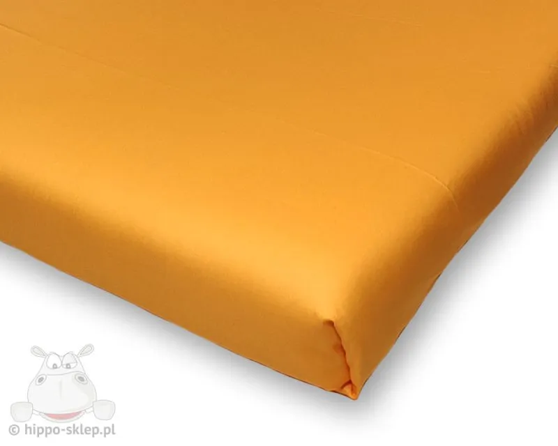 Gładkie pomarańczowe prześcieradło 140x200, 100% bawełna