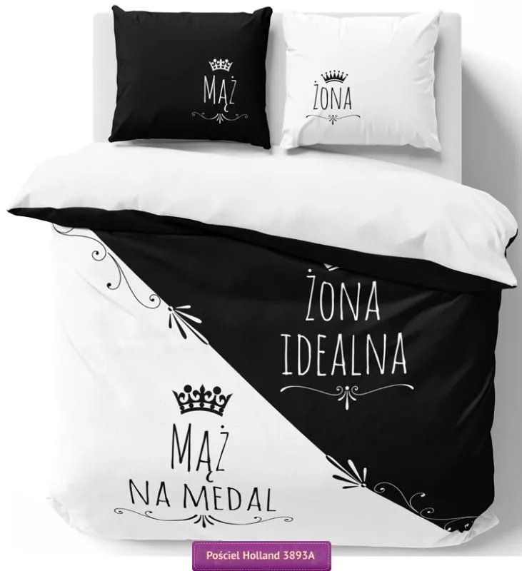 Pościel Żona idealna Mąż na medal 150x200 lub 160x200 cm