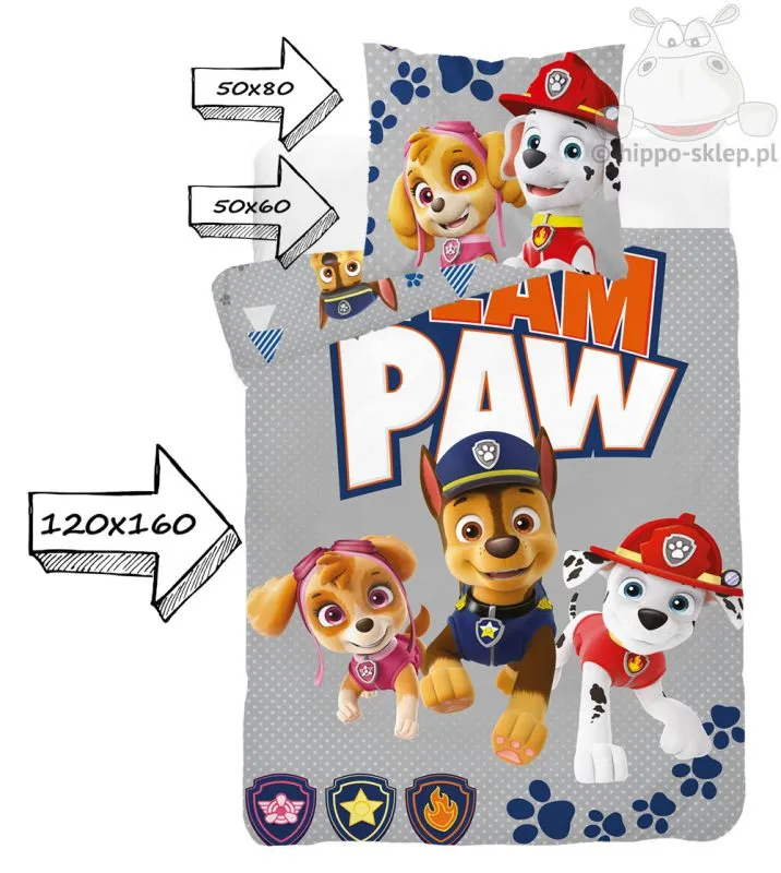 Pościele Psi Patrol 120x160 i 140x160