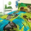 Pościel z Królem Julianem, DreamWorks, zielono-niebieska