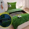 Pościele ze stadionem sportowym z elementami świecącymi w ciemności 120x160