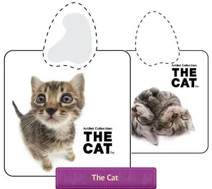 The Cat kąpielowe ponczo z kotkiem 60x120, białe