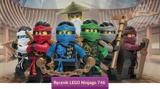 Ręcznik Ninjago mistrzowie Spinjitzu - LEGO 746T, Halantex, 5902729044493