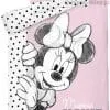 Mała pościel z Myszka Minnie w groszki 100x135, różowo-szara