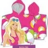 Ponczo plażowe z Barbie dla dziewczynki, 60x120, różowe