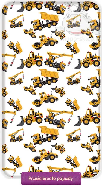 Prześcieradło w maszyny budowlane 90x200, białe