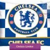 Duża poszewka Chelsea CFC 70x80 cm, niebiesko-biała