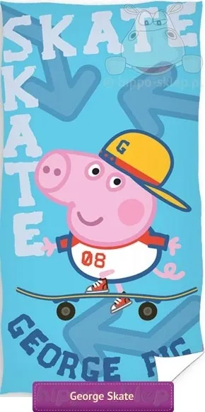 Ręcznik z Jackiem (Świnka Peppa) 70x140, niebieski