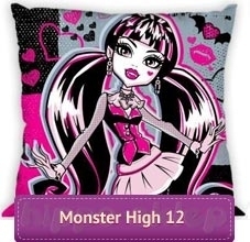 Poszewka 40x40 Draculaura Monster High różowo szara