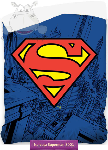Narzuta Superman DC Comics 140x195, niebieska