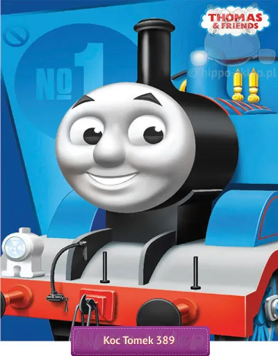 Kocyk polarowy Tomek i Przyjaciele 100x140, niebieski