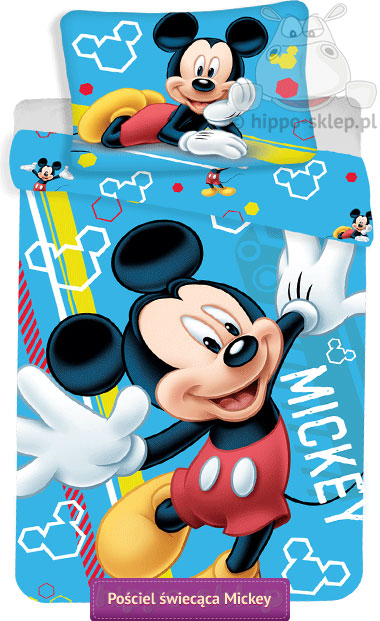 Pościel Myszka Mickey świecąca w ciemności 140x180, 140x160 i 120x160