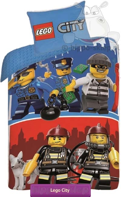 Pościel Lego CITY policjanci i strażacy
