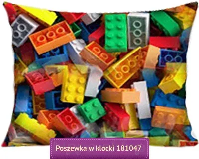 Duża poszewka klocki 70x80, 50x80 lub 50x60, wielokolorowa