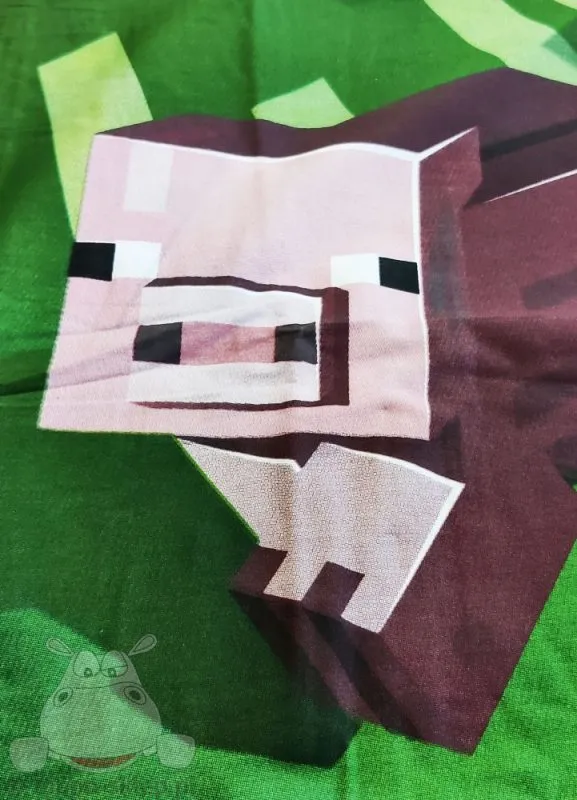 Nadruk wzoru na pościeli Minecraft