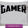 Bawełniana poszewka Gamer 70x80 lub 50x80, szara