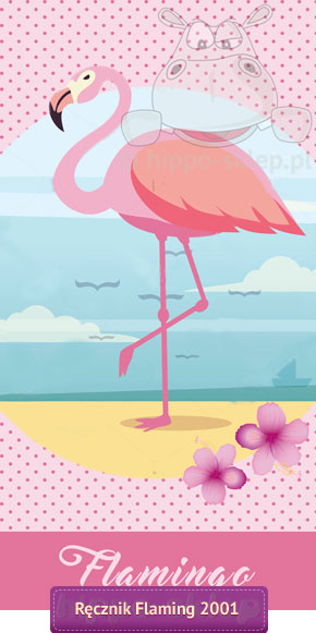 Ręcznik plażowy Flamingo 70x140 dla nastolatek, wielokolorowy