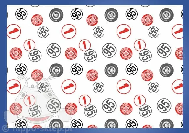 Prześcieradło z gumką Auta Cars 90x190 cm, białe