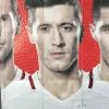 PIkowane nakrycie łóżka z piłkarzami Reprezentacji polski