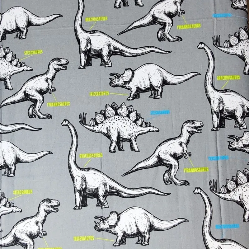 Prześcieradła z motywami dinozaurów dla chłopców