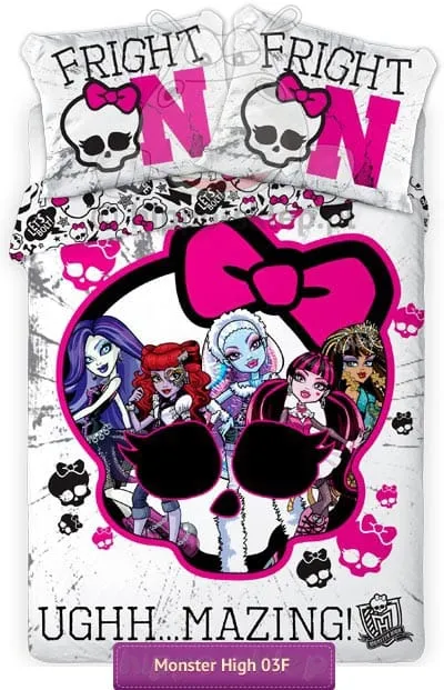 Pościel z dwiema poszewkami Monster High 160x200 + 2x 70x80
