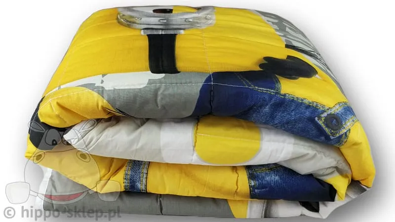 Żółto-szara narzuta z Minionkami - Kevin Stuart Bob