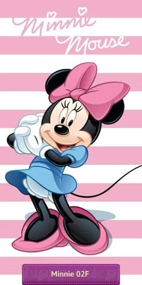 Ręcznik dla dzieci Minnie Mouse Disney 70x140, różowo-biały