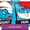 Dwustronna poszewka Papa Smerf i Mądrala, czerwono niebieska