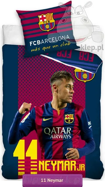 Piłkarska pościel z Neymarem FCB 9006 Carbotex licencja FC Barcelona