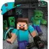 Pościel Minecraft szara Steve, Zombie i Creeper 140x200