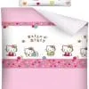 Różowa pościel do łóżeczka Hello Kitty HK14, Detexpol