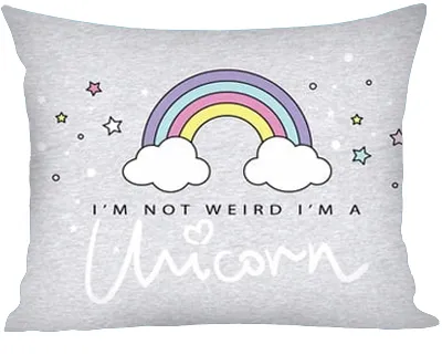 Szara powłoczka z jednorożcem - Unicorn dla dziewczynki