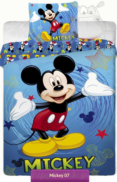Pościel Myszka Miki Disney 140x200 lub 135x200, niebieska