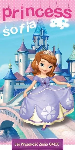 Ręcznik Księżniczka Zosia Disney 70x140 cm, błękitny