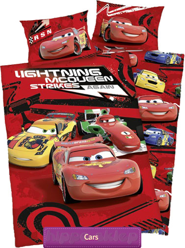 Mała pościel Auta Cars Disney, 100x135 czerwona