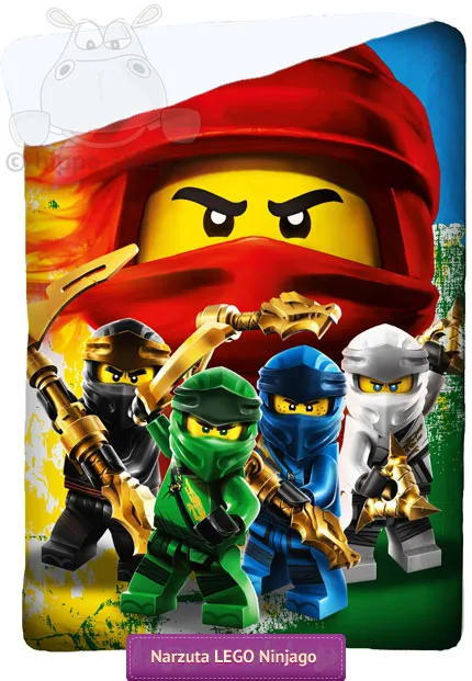 Dziecięca narzuta na łóżko z Lego Ninjago 140x195 cm