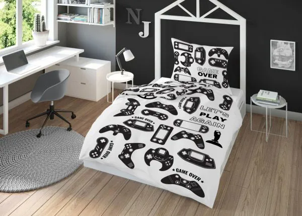 Pościel ze sterownikami konsolowymi w stylu retro 140x200